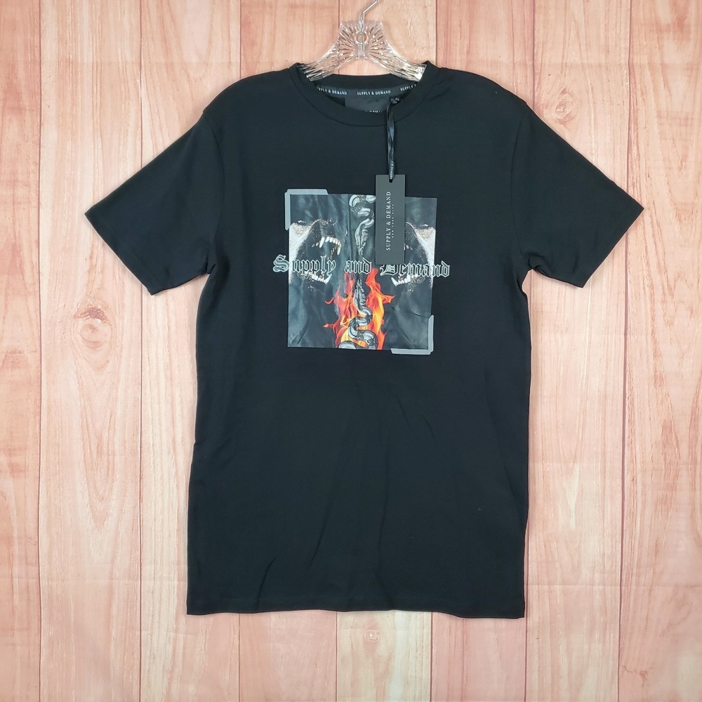 Supply And‎ Demand Tee Shirt Mens Small Black NYC Battle Graphic Print